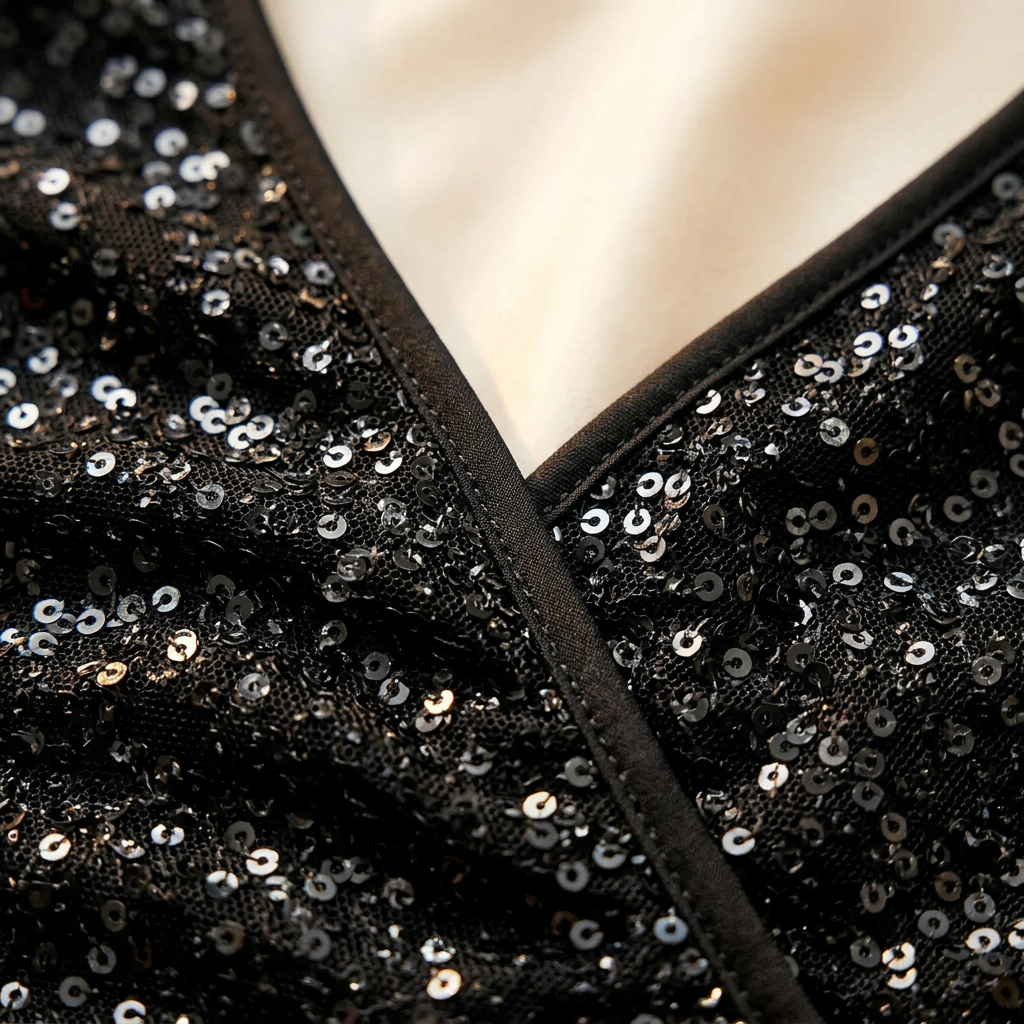 Glamorous V-Neck Sparkle Cocktail Dress