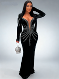 Elegant Mermaid Gown with Cascading Details